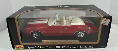 Maisto Special Edition 1972 Chevy Chevelle SS 454 Convertible 1:18 Diecast  • $21.24