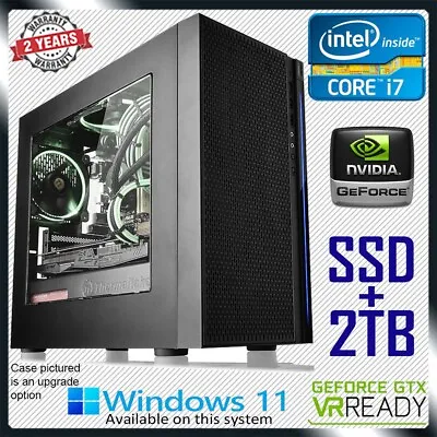 Intel Core I7 Gaming PC NVidia GeForce GTX 1060 Computer SSD +2TB Desktop System • $1279