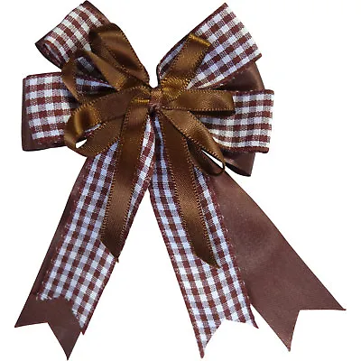 Brown Bow Hair Clip Ribbon Grip Clasp Barrette Girls Childrens Kids Accessories • £2.99