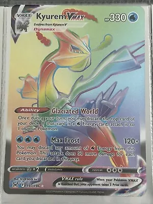Pokemon Card Kyurem VMAX 197/196 Rainbow Rare Lost Origin Near Mint • $7