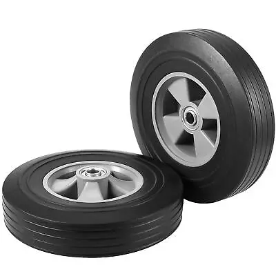 2 Pack 10 Inches Solid Rubber Hand Truck Wheel 5/8 Inch Axle Size Universal... • $42.10