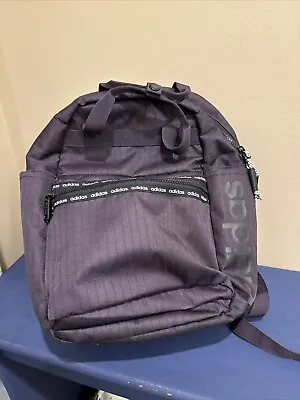 Adidas OG Essential Backpack Purple Black Daypack Schoolbag Laptop Sleeve Campus • $23.95