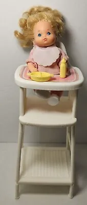 The Heart Family Baby Cousins Doll & High Chair Playset Barbie '87 Vintage 5396 • $19