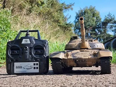 BB Tank 1:16 RC T90 Challenger Heng Long V7 Smoke Sound Firing IR Stug Tamiya UK • £219.99