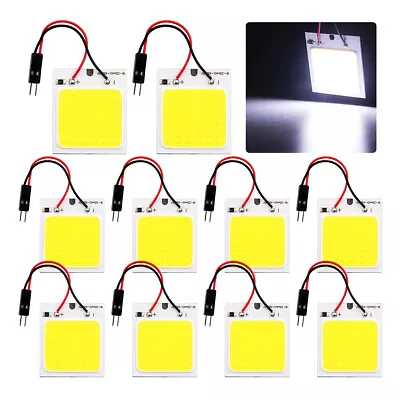 White 48SMD Panel LED Festoon T10 BA9S Adapter Interior Dome Map Light Bulbs • $9.99