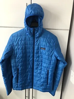 NWT Patagonia Men's Nano Puff® Hoodie Jacket Andes Blue Size Small • $199