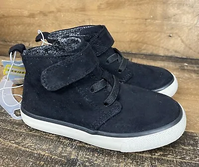 Cat & Jack Toddler Boys Black Rhett  Zipper Hook-n-Loop Ankle Booties Size 8 NWT • $14.99