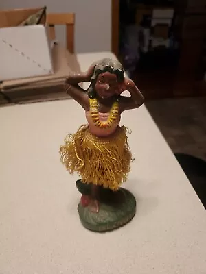 Vintage Aloha Hula Girl Flower Nodder Dashboard Dancer Bobble Hawaii Tiki Doll  • $14.99