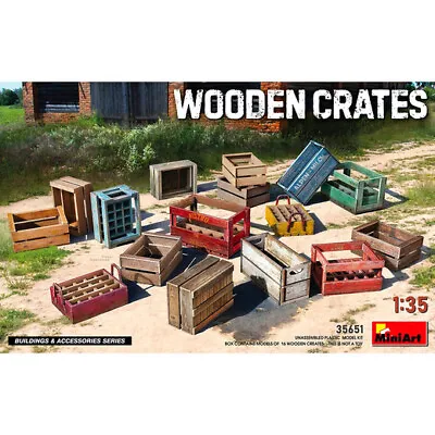 Miniart 1/35 Scale Wooden Crates – Diorama Accessories • £15.99