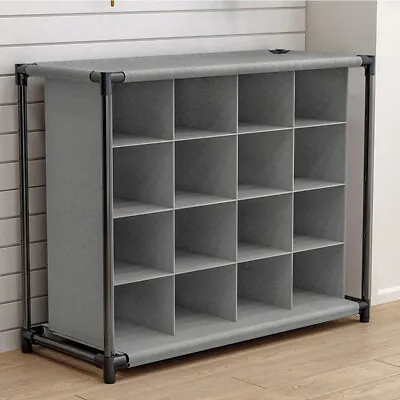 £24.95 • Buy 4 Tier Large Shoe Cabinet Storage Organizer Shelf Unit Fabric Shoes Rack Stand