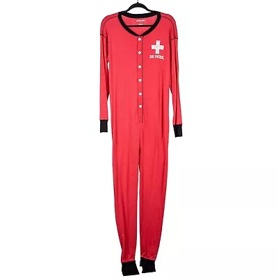 Little Blue House Ski Patrol Union Suit S Mens New Red Long Sleeve Matching PJs • $27.86