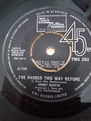 Tamla Motown - Jimmy Ruffin - 45 Rpm 7  Single Vinyl Record - Tomorrow's Tears • £3.20