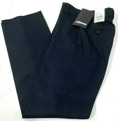 NEW MENS 44x36 BLAUER 6 POCKET POLYESTER UNIFORM PANTS 8657 DARK NAVY UNHEMMED • $29.99