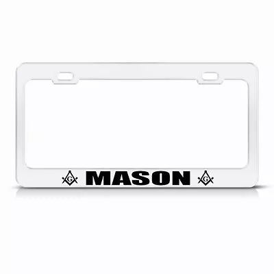 Metal License Plate Frame Masonic Mason Moson Logo Car Accessories Chrome • $17.99