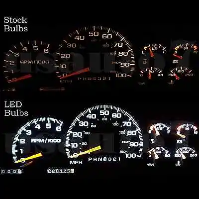 Dash Cluster Gauge White LED LIGHTS KIT Fits 95-98 GMC C1500 K1500 Sierra Truck  • $9.99