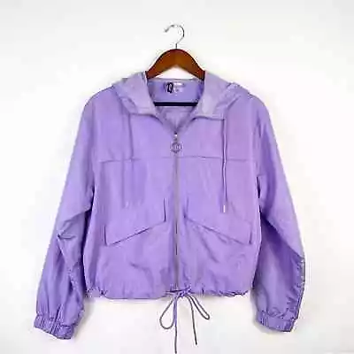 H&M DIVIDED Purple Hooded Zip Up Jacket Size Small • $19.99