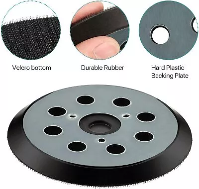 5  8-Hole 3-Screw Hook And Loop Sanding Pad Orbital Sander Backing Replacement • $13.99