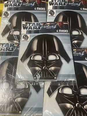 Hallmark STAR WARS MASKS Pack Of 4 Hallmark Darth Vader Mask(Lot Of 5 Packs) • $19.99