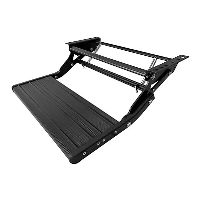 Black Caravan Step Single Aluminium Pull Out - Rv Parts Accessories Steps Fan • $142.86