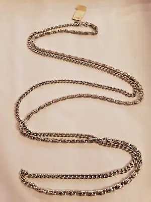 Stunning Heavy MONET Silver Tone Chain Necklace SIGNED 56  With Original Tag • $30