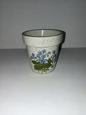 $19.99 • Buy Vintage Painted Speckled Stoneware Flower Pot Planter Made In Japan