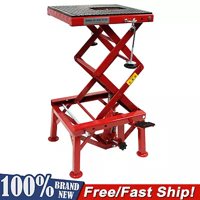 350 LBS Hydraulic Motorcycle Lift Table Dirt Bike ATV Scissor Jack Stand 34  New • $142