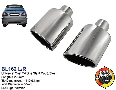 Exhaust Tips Tailpipe Trims Oval For Mercedes A W176 Saab 9-3 9-5 Nissan Murano • $109.90