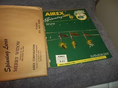 Vintage AIREX Merry Widow Dealer Card With 3 Lures & Envelope GREAT Display Card • $24.99