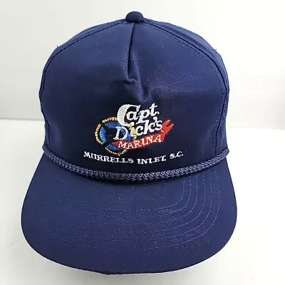 Captain Dick's Marina Vintage Snapback Hat Murrells Inlet South Carolina Cap • $11.89