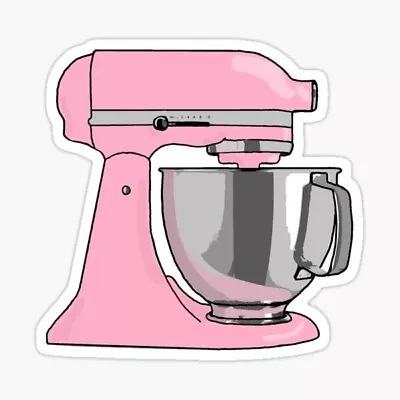 Baker Loves Baking Kitchen Mixer Vinyl Decal Sticker For Phone Laptop Bumper • $4.99