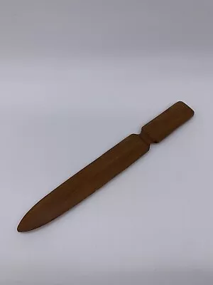Vintage Wood Letter Opener Hand Carved 71/2 Inches In Length.  • $10