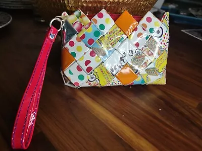 Nahui Ollin DOTS Candy Wrapper Wristlet Bag Clutch Wallet Zipper  • $9.99