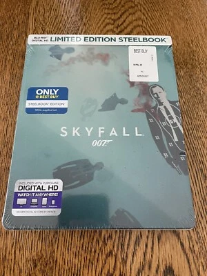 $65 • Buy Skyfall James Bond Limited Edition Steelbook Blu-Ray Ian Fleming Daniel Craig