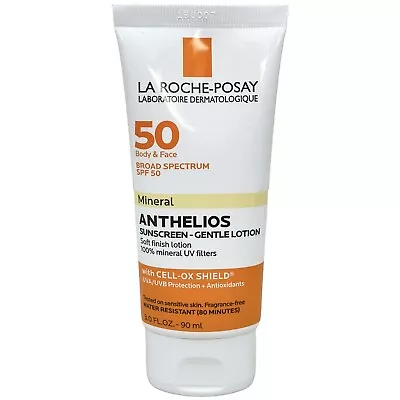 La Roche-Posay Anthelios 50 Mineral Gentle Sunscreen Lotion Face Body 3oz 09/24 • $14.99