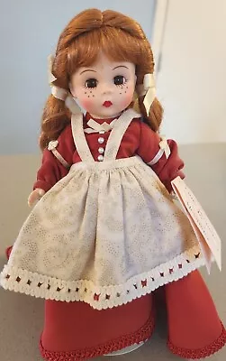 Madame Alexander Little Women Jo #40325 Red Dress Pigtails 8  Doll 2005 Stand • $74.99