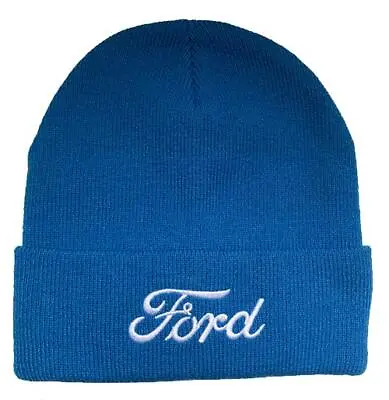 Ford Script Blue Beanie * Bronco Mustang F150 Raptor Shelby * Free USA Shipping! • $18