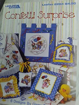 Confetti Supreme Teddy Bear Clown Baby Cross Stitch PATTERN  Leaflet/Booklet • $3.99