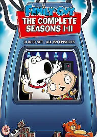 Family Guy: Seasons 1-11 DVD (2011) Seth MacFarlane Cert 15 31 Discs Great Value • £8.80