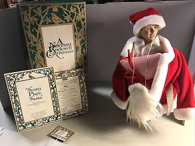 $18.30 • Buy RHODES/Norman Rockwell SCOTTY PLAYS SANTA PORCELAIN DOLL WITH COA, ORIGINAL BOX
