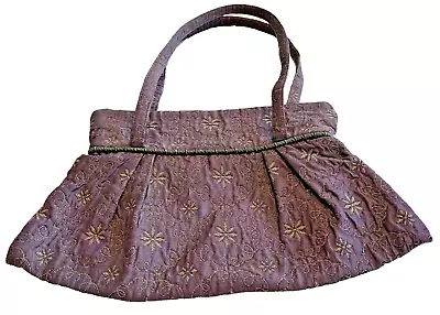 Maruca Bolder Colorado Brown Shoulder Bag Flower Print On Jacquard Fabric • $19.95