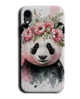 Giant Panda In Flower Crown Phone Case Cover Floral Boho Watercolour Pandas BD09 • £14.95