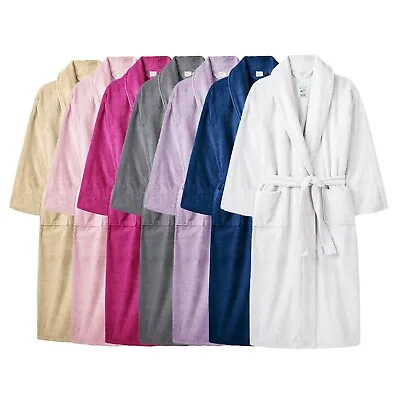 100% Soft Cotton Dressing Gown Luxury Bathrobe Mens Ladies Terry Toweling Unisex • £14.99