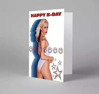 Miley Cyrus Birthday Card Miley Cyrus Art Print Miley Cyrus Flowers Print Merch • £5.99