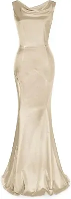 MUXXN Women's Vintage Ball Evening Dress Champagne Small • $24.98