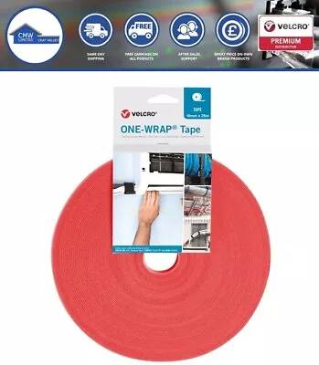 COLOURED Velcro® One-Wrap Double Sided Hook & Loop. Various Widths & Lengths • £20.99