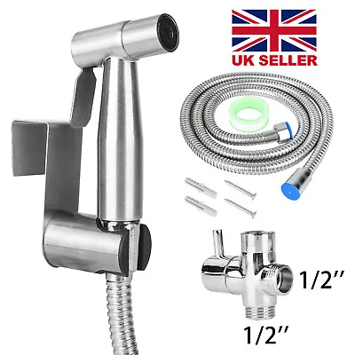 Luxury Handheld Bidet Toilet Jet Spray Muslim Hygienic Shattaf Douche Shower Kit • £11.89