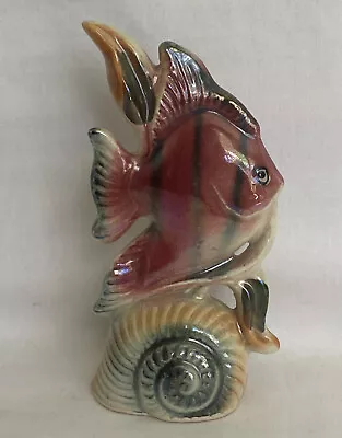 Vintage Ceramic Tropical Angel Fish On Seashell Made In Japan • $23