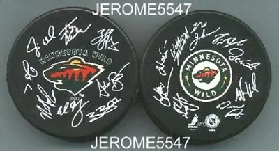 MINNESOTA WILD 2003-2004 TEAM SIGNATURE / AUTOGRAPH PUCK - #garag_#B6L • $14.99