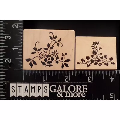 Magenta Rubber Stamps BOTANICAL FLOURISH FLOWERS SILHOUETTE VINES LEAVES #1264 • $5.59