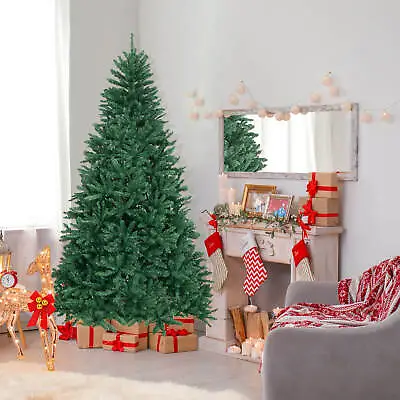 7.5ft Hinged Artificial Christmas Tree Home Unlit Douglas Full Fir W/ 2254 Tips • $119.99